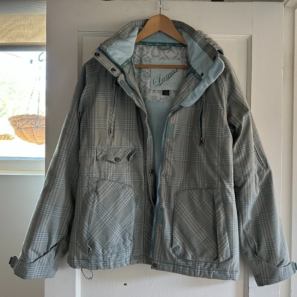 Lamar Women's Ski Snowboard Winter Plaid Jacket w/Hood, Size: Large, EUC